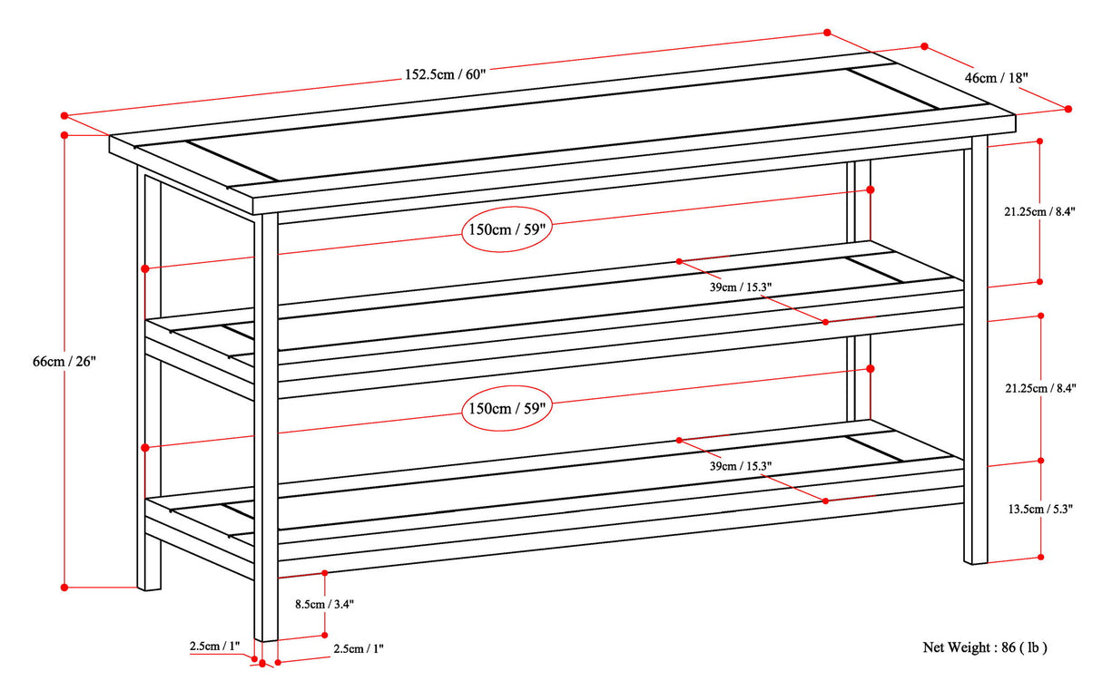 Skyler - TV Media Stand - Dark Cognac Brown by Simpli-Home | Bel Furniture