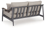 Ocean Beach - Loveseat With Cushion - Gray