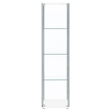 Bellatrix - 4-Shelf Clear Glass Curio Cabinet by CoasterEveryday | Bel Furniture