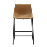 Industrial Counter Stools (Set of 2) by Walker Edison | Bel Furniture