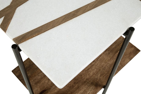 Braxmore - White / Light Brown - Accent Table by Signature Design by Ashley® | Bel Furniture