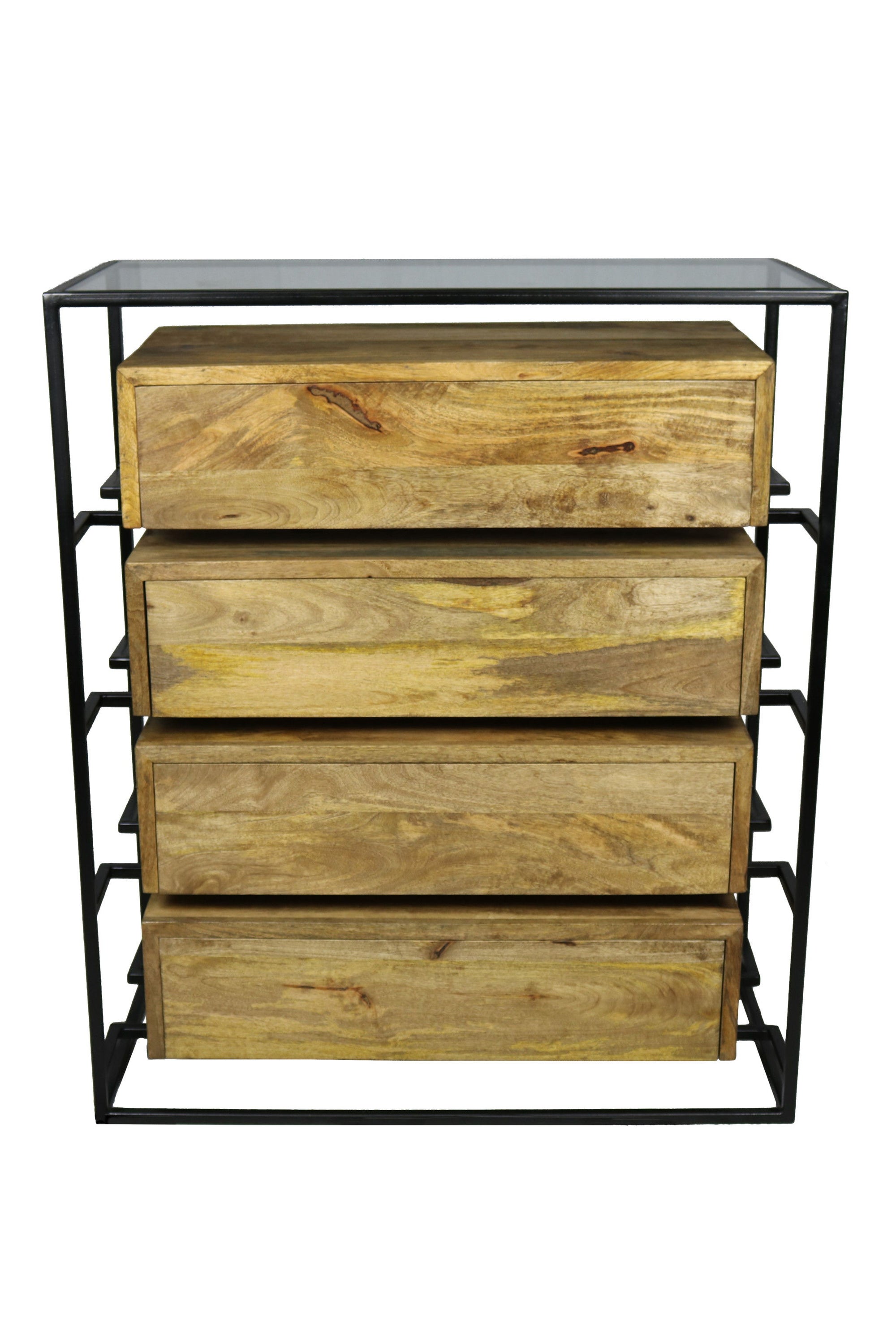 Wood 4 Drawer Chest - Natural