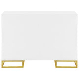 Elsa - 2 Door Wood Storage Accent Cabinet - White And Gold