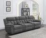 Bahrain - Upholstered Home Theater Seating Dark Gray Power Reclining by CoasterEssence | Bel Furniture