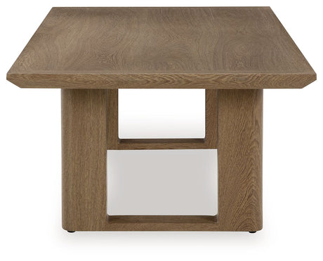 Serene Bay - Dark Brown - Rectangular Cocktail Table by Signature Design by Ashley® | Bel Furniture
