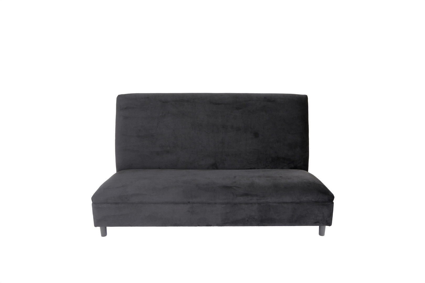 Velvet Loveseat - Black / Silver