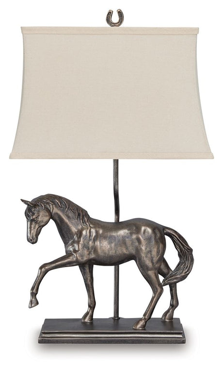 Sandorman - Bronze Finish - Poly Table Lamp by Signature Design by Ashley® | Bel Furniture