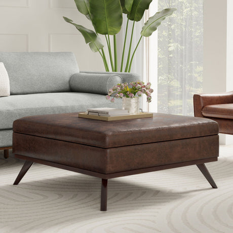 Owen - Multifunctional Square Coffee Table Storage Ottoman - view 48