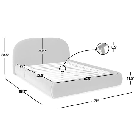 Archie Puffy Grounded - Upholstered Platform Bed - view 31