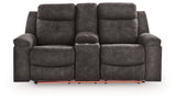 Brysonview - Double Reclining Loveseat With Console - Charcoal