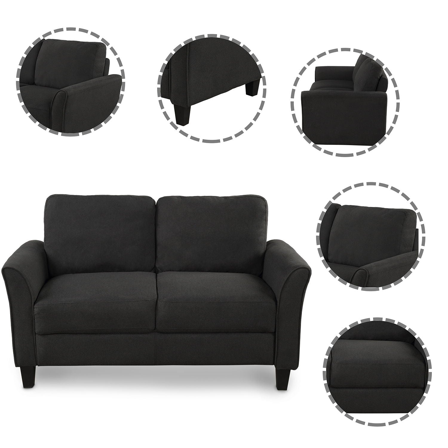 Living Room Furniture Loveseat Sofa And 3 Seat Sofa