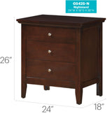 Hammond - 3 Drawer Nightstand - Cappuccino