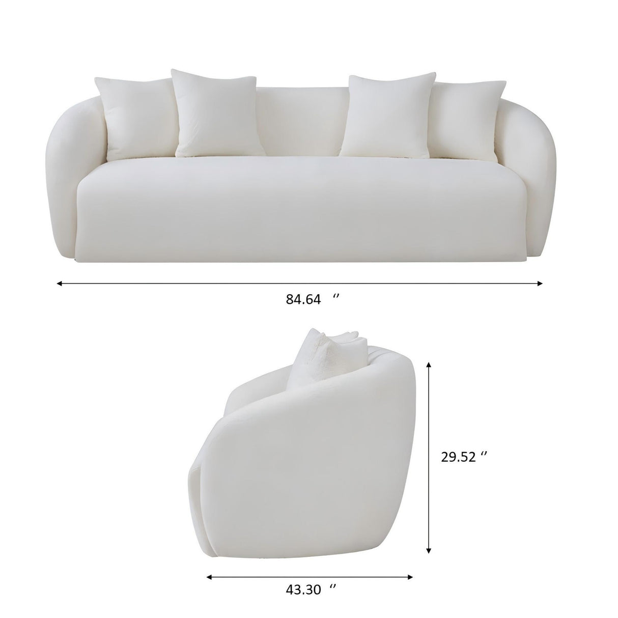 Linden - Sofa - Ivory by Ashcroft Furniture | Bel Furniture