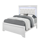 Shaker - Bed With LED Lighting And Crystal Inspired Tufted Headboard