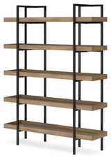 Montia - Light Brown - Bookcase by Signature Design by Ashley® | Bel Furniture