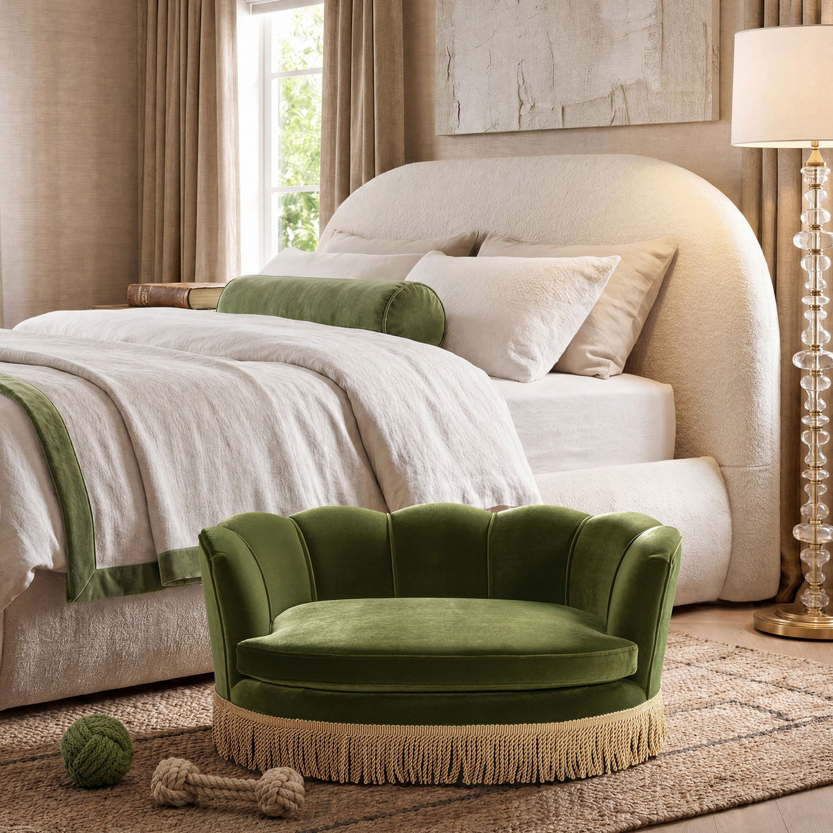 Clara - Scalloped Pet Sofa Bed