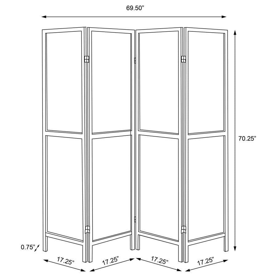 Deepika - 4-Panel Room Divider Folding Screen