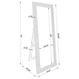 Mckay - Acrylic Frame Standing Mirror - Smokey Gray
