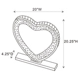 Euston - Heart Shaped Vanity Mirror - Silver