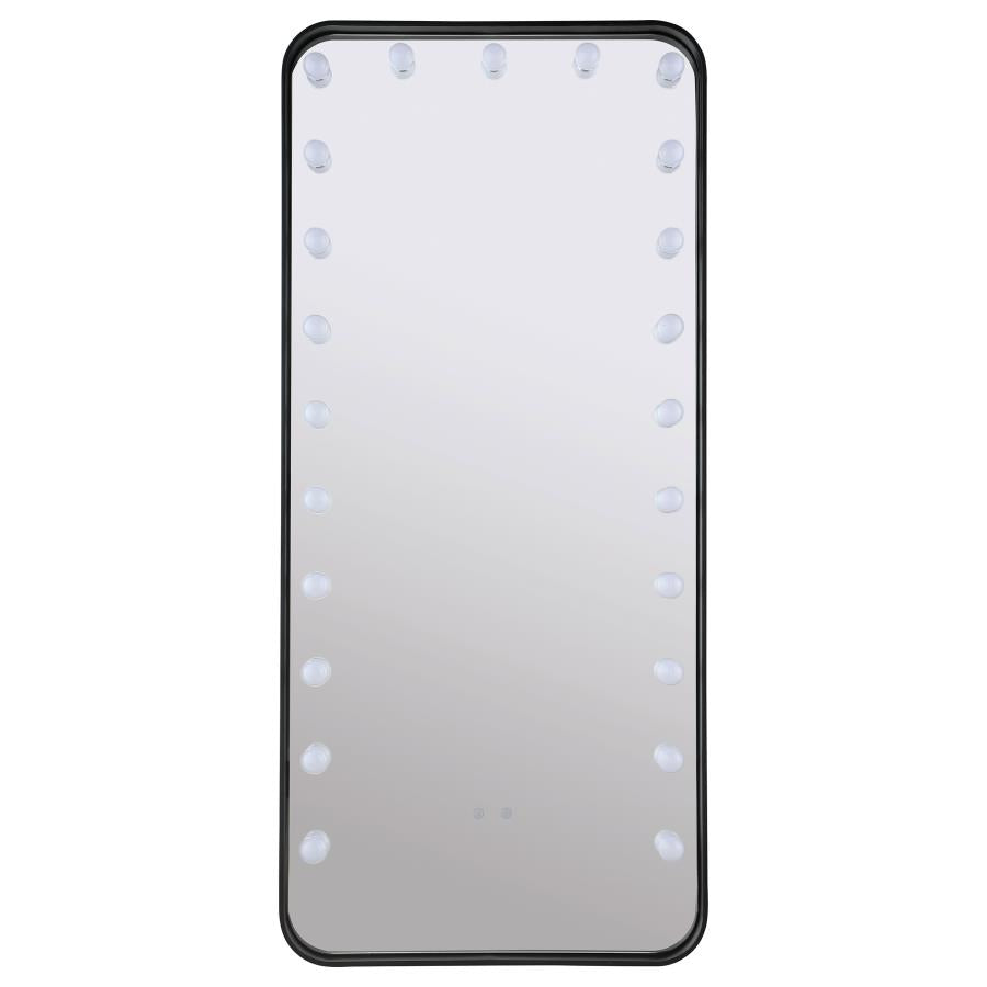 Canton - LED Standing Mirror With Speakers - Black