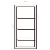 Oriel - Rectangular 3-Shelf Wall Mirror - Silver