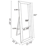 Soline - Framed Standing Floor Mirror - Silver