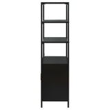 Amherst - 3-Shelf Radio Weave Cane Metal Accent Cabinet
