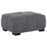 Octavia - Upholstered Rectangular Ottoman Dark Gray by Coaster Fine Furniture | Bel Furniture
