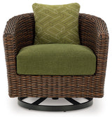 Horizon Hall - Brown / Green - Swivel Lounge With Cushion by Signature Design by Ashley® | Bel Furniture
