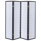 Roberto - 4-Panel Room Divider Folding Shoji Screen by CoasterEveryday | Bel Furniture