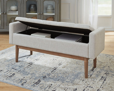 Briarson - Storage Bench - Beige / Brown - view 8