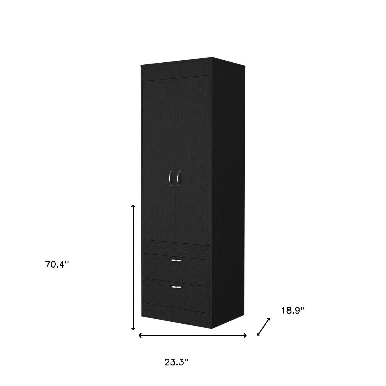 2 Drawer Dresser - Black