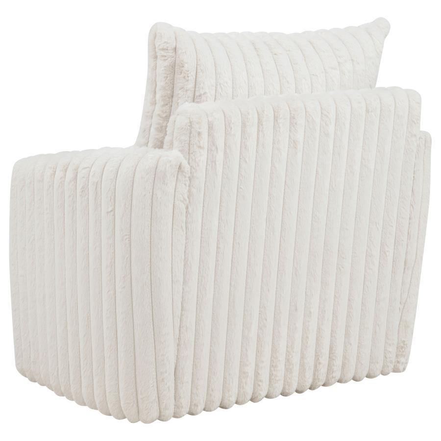 Sarco - Corduroy Upholstered Swivel Accent Arm Chair