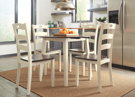 Woodanville - Cream / Brown - Dining Room Side Chair (Set of 2) by Signature Design by Ashley® | Bel Furniture