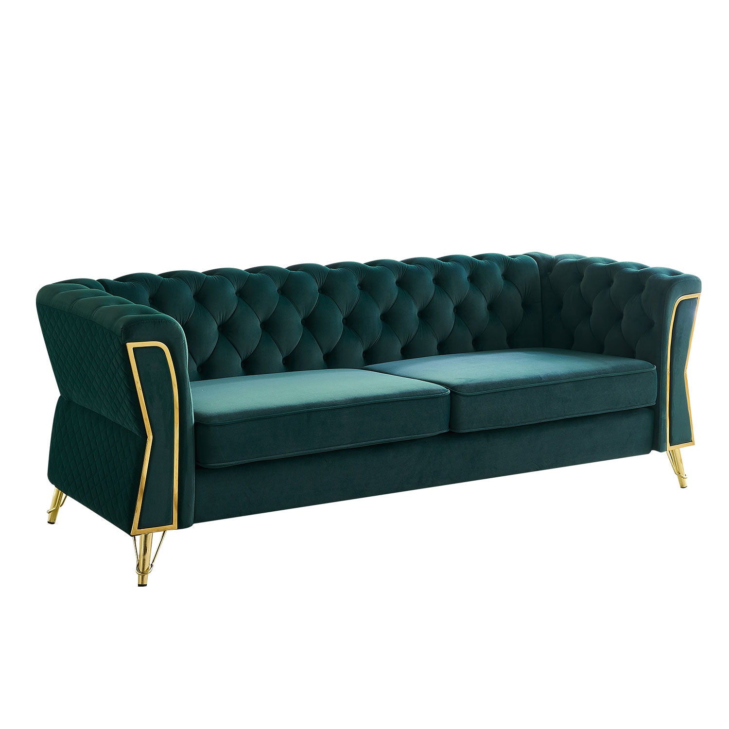 Modern Tufted Velvet Sofa For Living Room