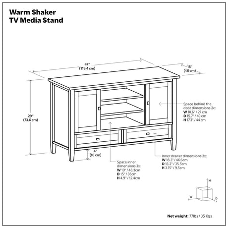 Warm Shaker - TV Media Stand Handcrafted - view 28