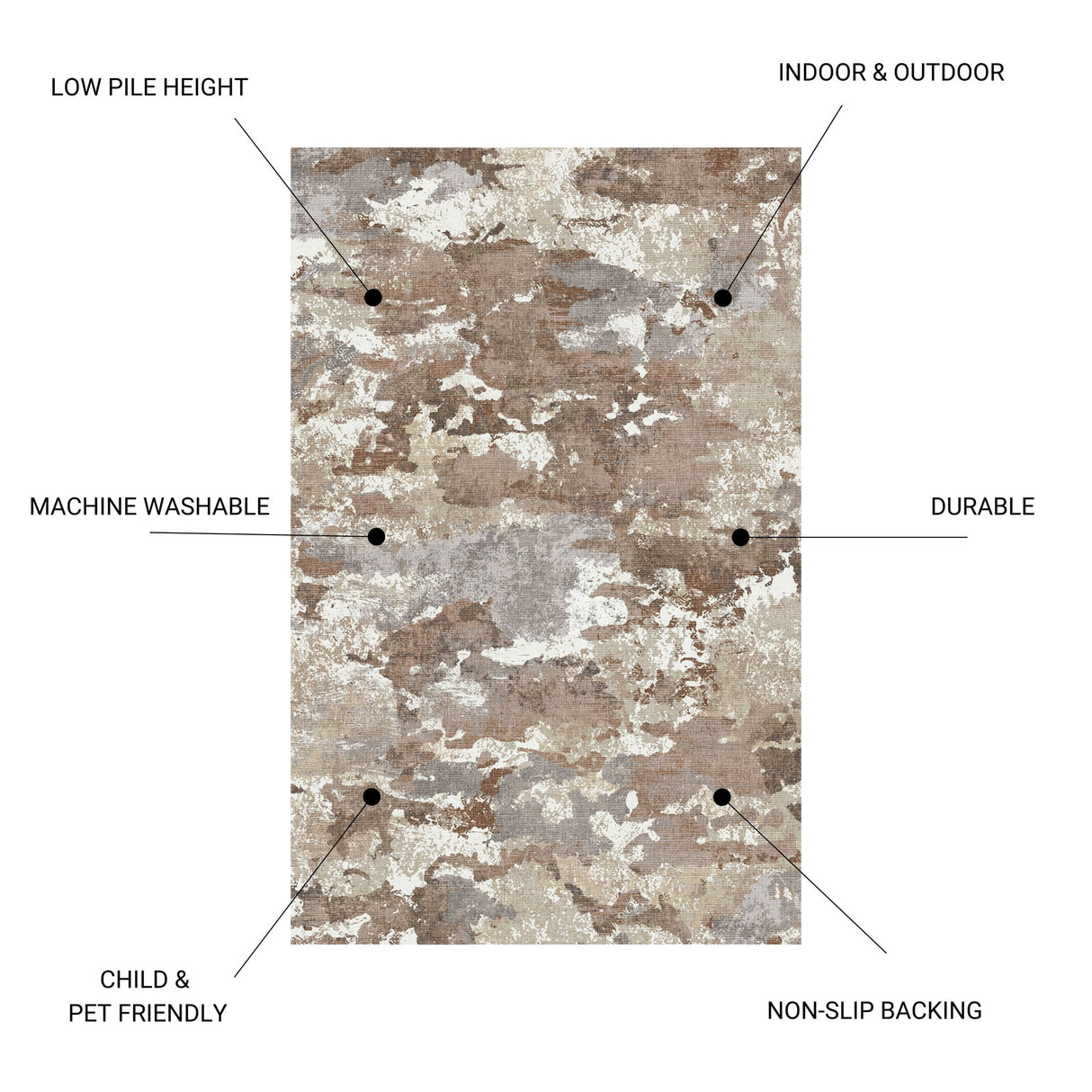 Sphinx - Washable Non - Slip Accent Rug Indoor & Outdoor by Icona Home Decor | Bel Furniture