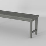 Modern Slat Top Solid Wood Patio Bench