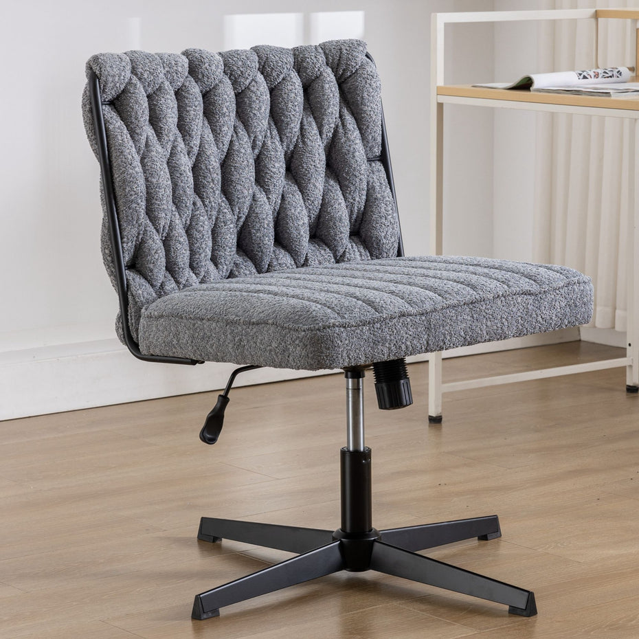 Armless Office Desk Chair No Wheels