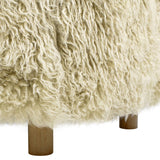 Enchante - New Zealand Sheepskin Rectangular Accent Ottoman - Taupe / Natural by Jennifer Taylor Home | Bel Furniture