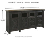 Tyler Creek - Black / Gray - Extra Large TV Stand by Signature Design by Ashley® | Bel Furniture