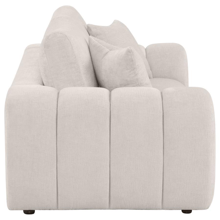 Burnett - Chenille Upholstered Wide Arm Loveseat