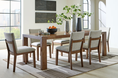 Kraeburn - Dining Room Set Light Brown 7 Pc. Table, 6 Chairs by Signature Design by Ashley® | Bel Furniture