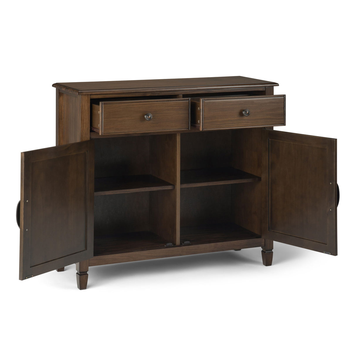 Connaught - Entryway Storage Cabinet - Rustic Natural Aged Brown by Simpli-Home | Bel Furniture