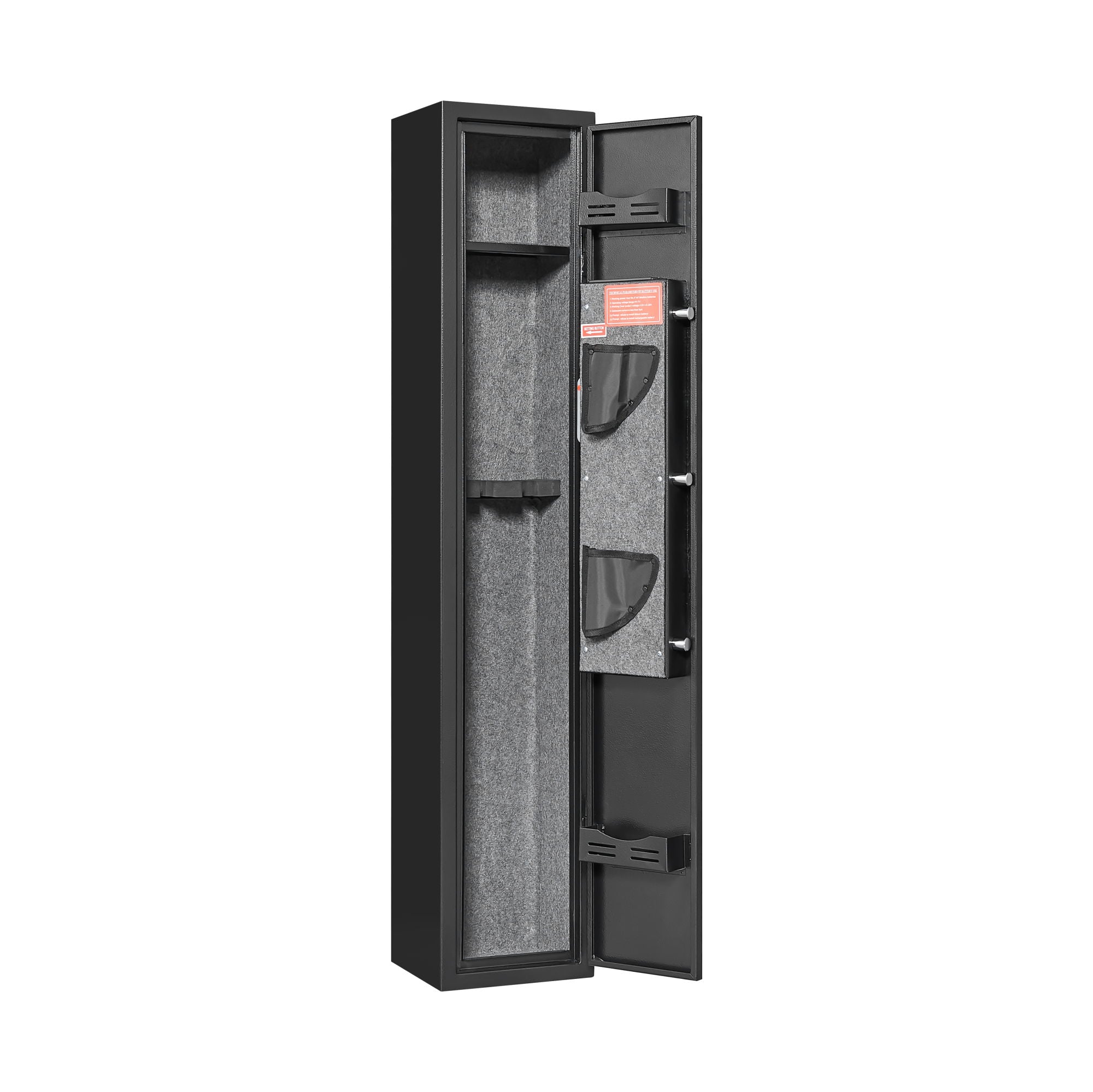 Sturdy Cabinet, With Led Lights, Removable Shelf Bullet Rack And Gun Rack - Black Gun