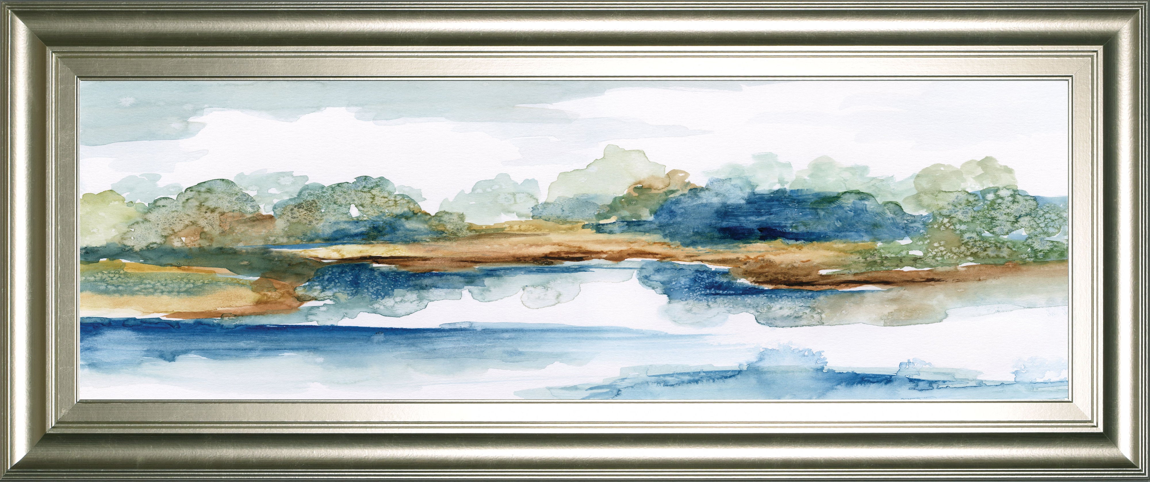 Blue Serenity By Nan - Framed Print Wall Art - Blue