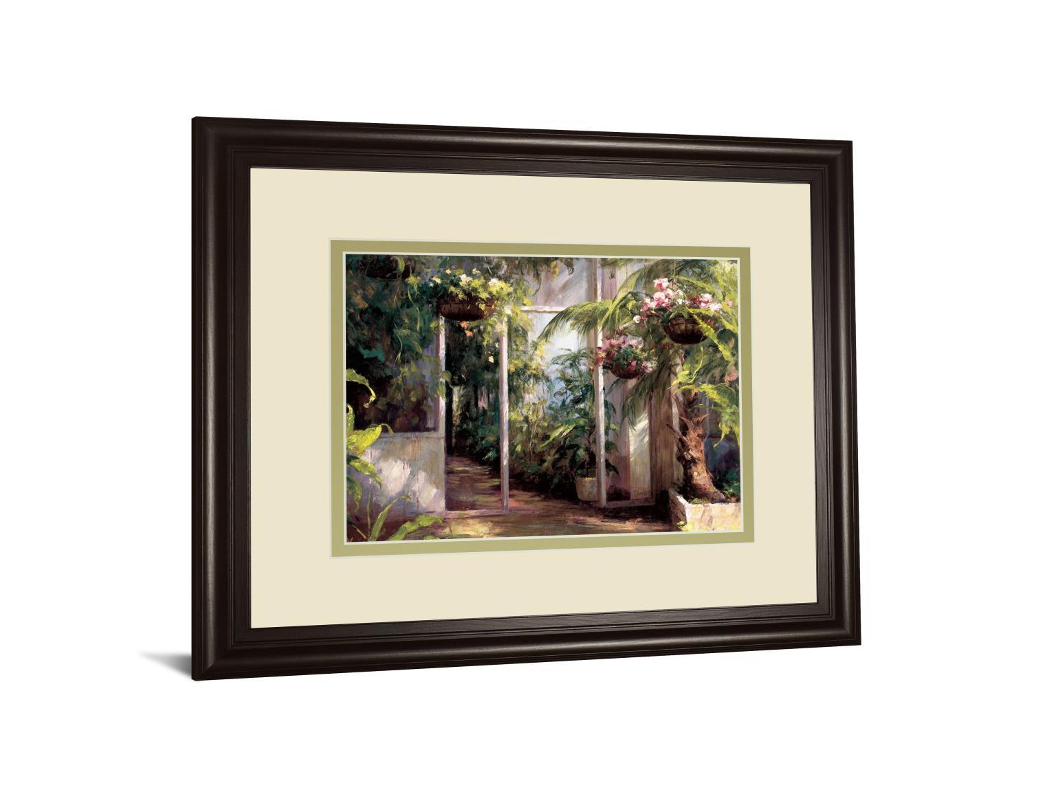 Atriums First Light I By Hali - Framed Print Wall Art - Green