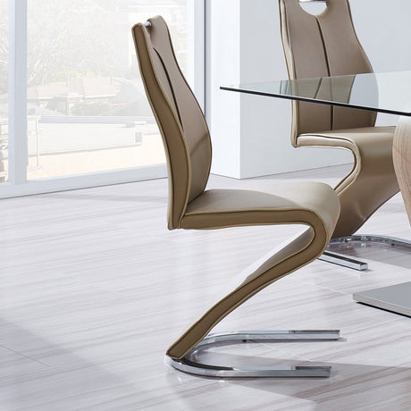 Tony - Dining Chairs (Set of 2) - Brown / Beige - view 5