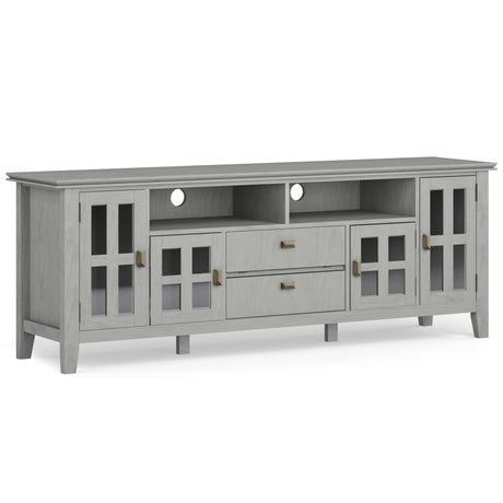 Artisan - TV Media Stand Gray by Simpli-Home | Bel Furniture