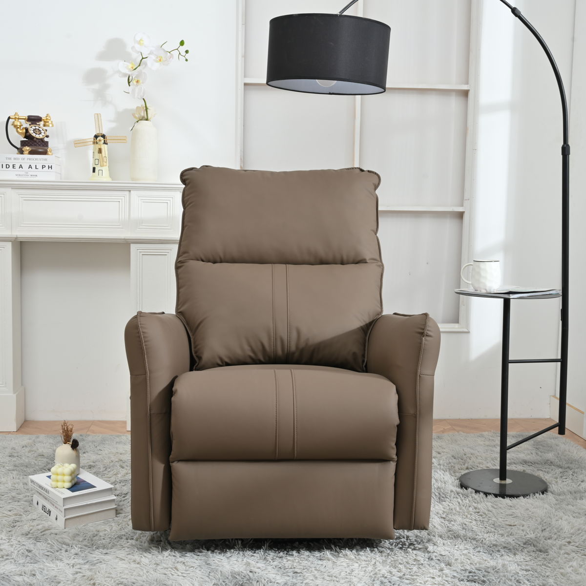 29.92" 270 Power Swivel Rocker Recliner Chair, Electric Glider Reclining Sofa With USB Ports, Power Swivel Glider, Rocking Chair Nursery Recliners For Living Room Bedroom